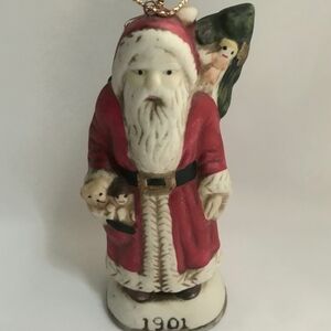 Vintage 1901 Santa Claus Christmas Tree Christmas Ornament Figurine